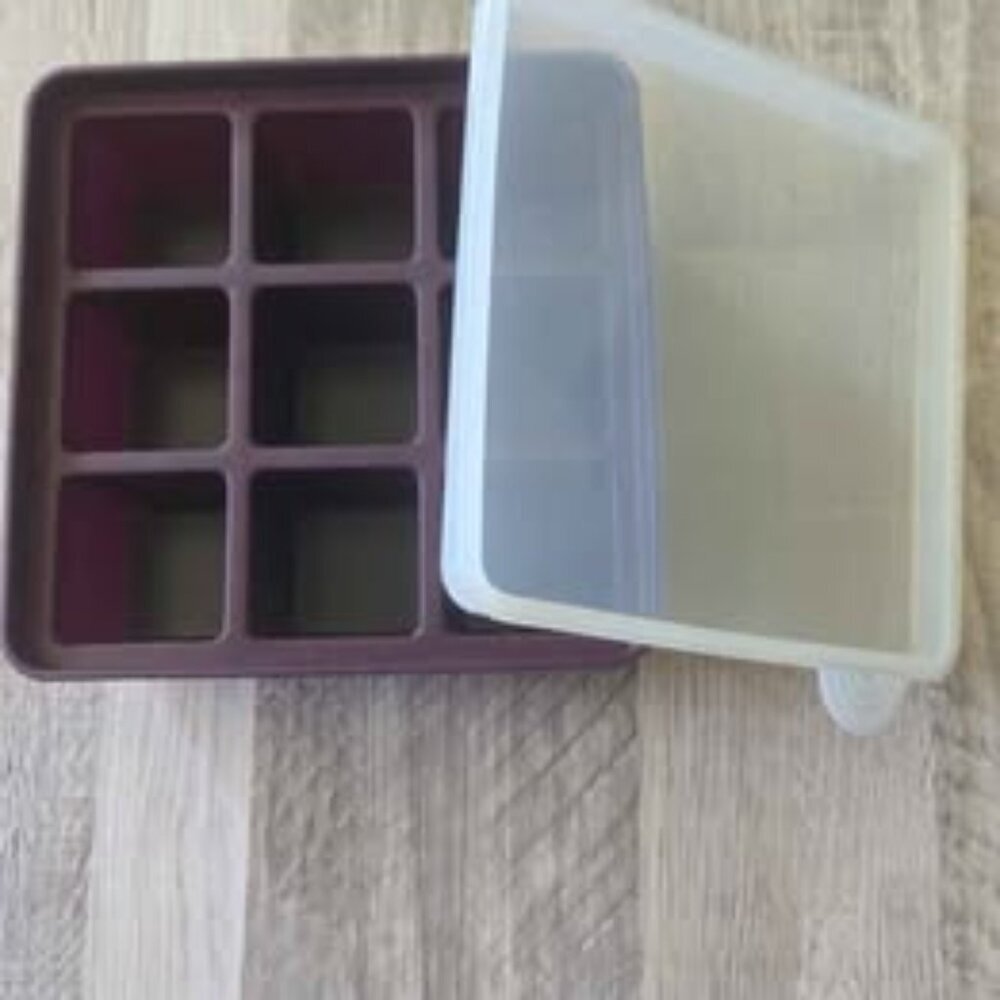 EPICURE Purple Silicone Baking Lot Fluted Cake Perfect Portion Pan Freezer Tray - Picture 3 of 5